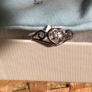 NWT von maur sterling silver ring with cz